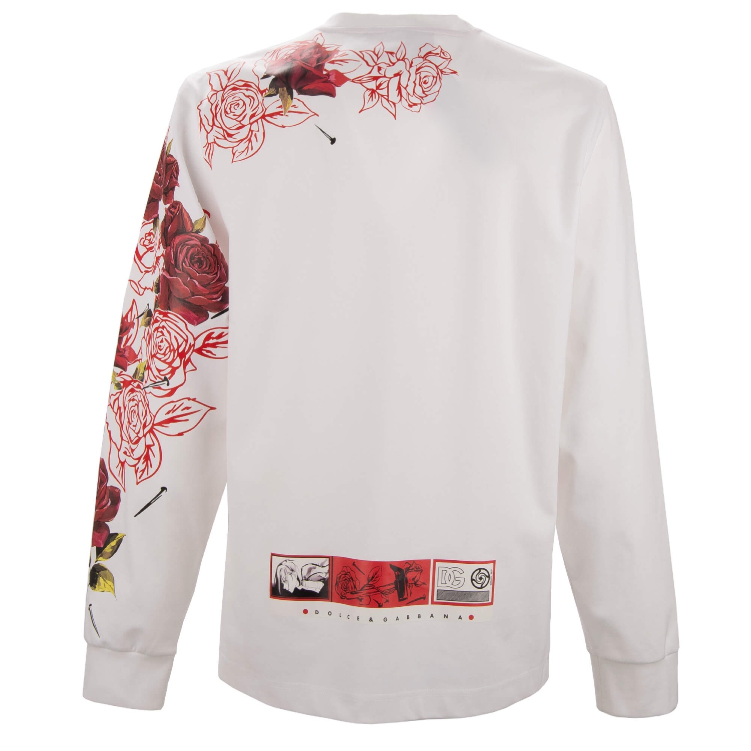 DOLCE & GABBANA ローズ柄トレーナー DOLCE & GABBANA DG Logo Jujutsu Kaisen Rose Longsleeve